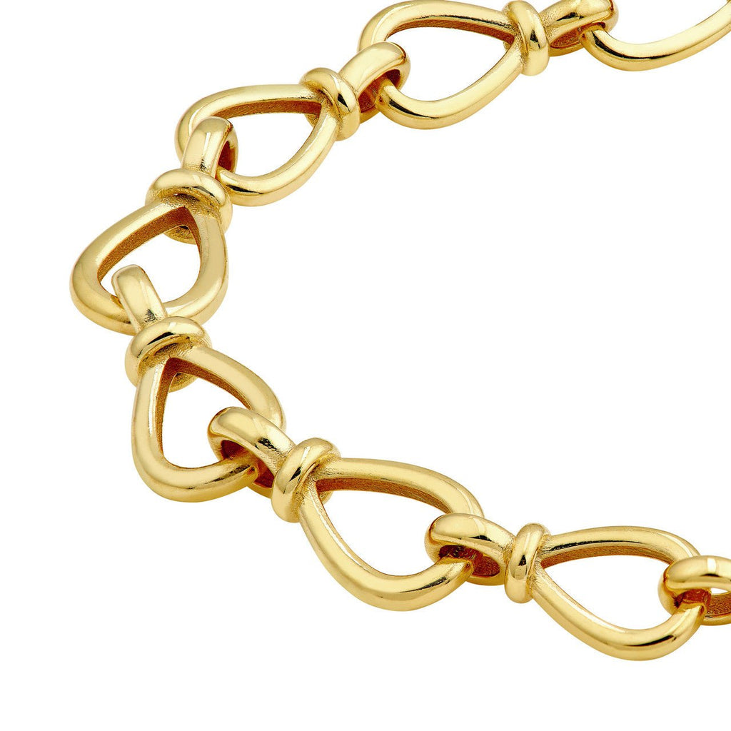 14K Gold Graduated Teardrop Chain Necklace