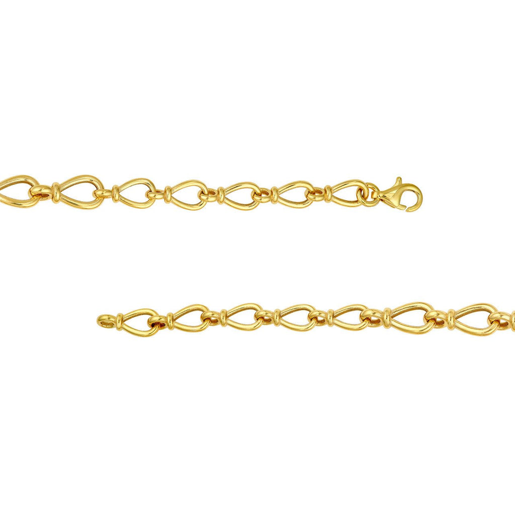 14K Gold Graduated Teardrop Chain Necklace