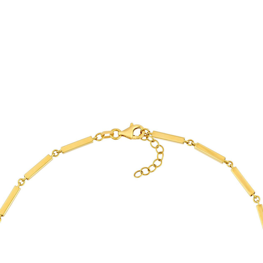 14K Gold Short Bar Chain Bracelet