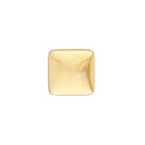 14K Gold Puffy Square Stud Earrings