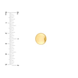 14K Gold Puffy Round Stud Earrings