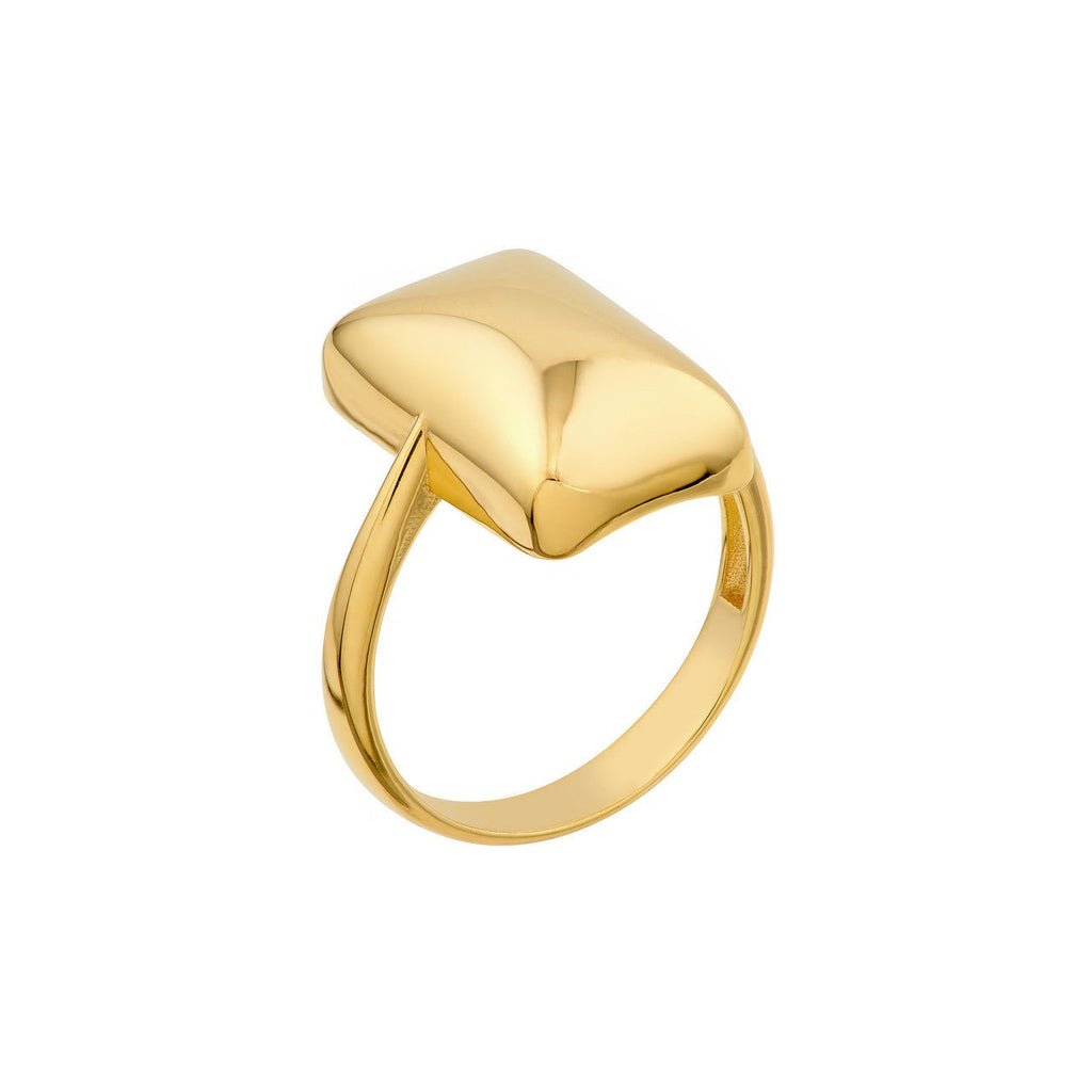14K Gold Rectangular Ring