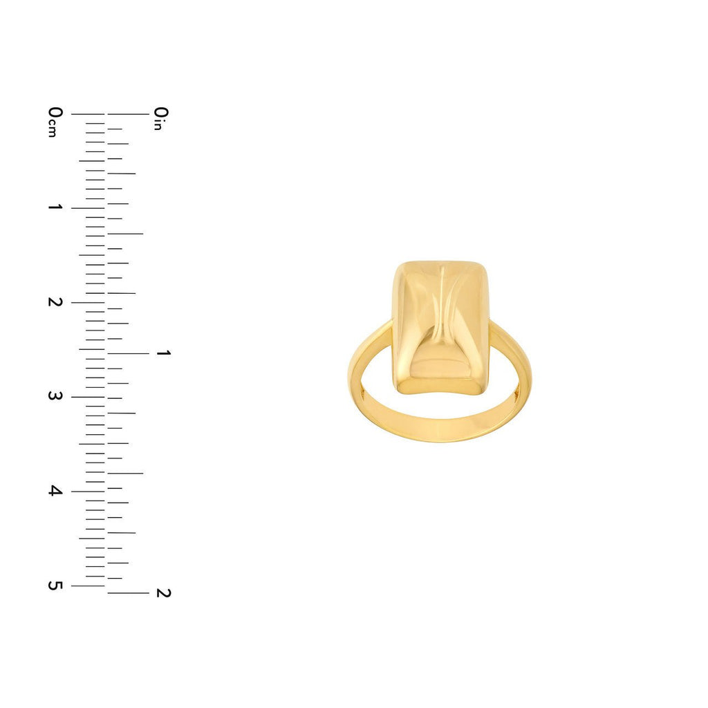 14K Gold Rectangular Ring