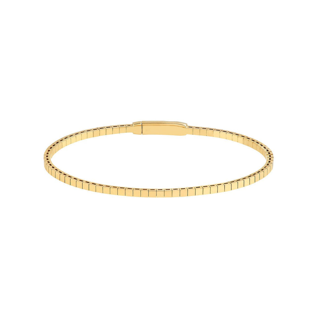14K Gold Flexible Square Bangle