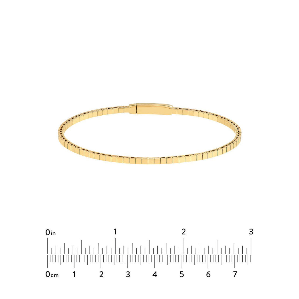 14K Gold Flexible Square Bangle