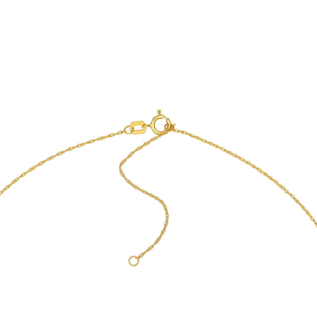 14K Gold Large Puffy Heart Pendant Necklace