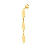 14K Gold Mirror Chain Dangle Earrings