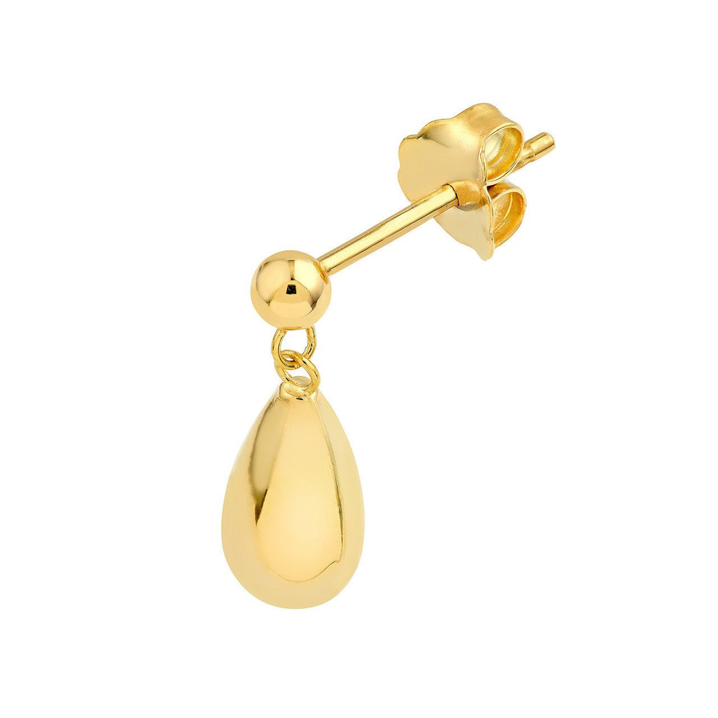 14K Gold Tear Drop Dangle Earrings