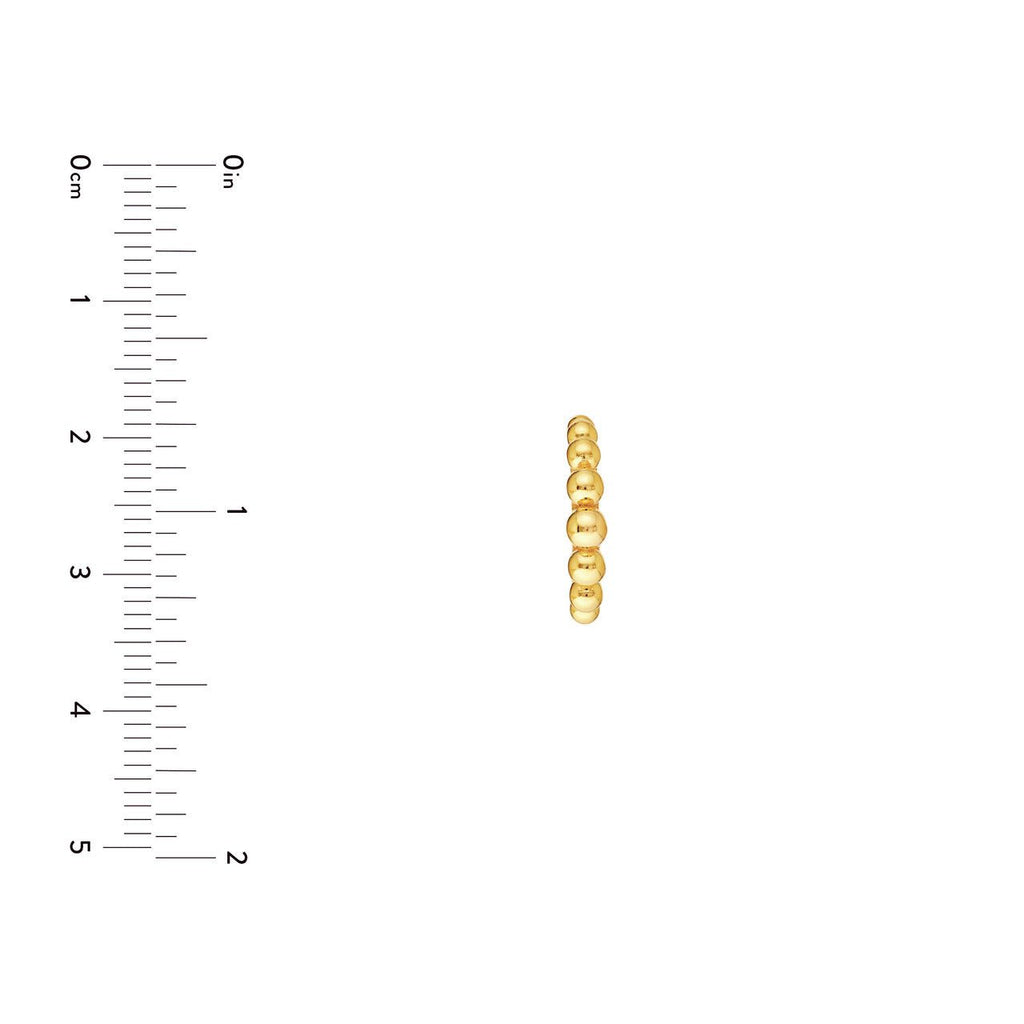 14K Gold Beaded Ear Cuff Earrings