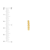 14K Gold Beaded Ear Cuff Earrings