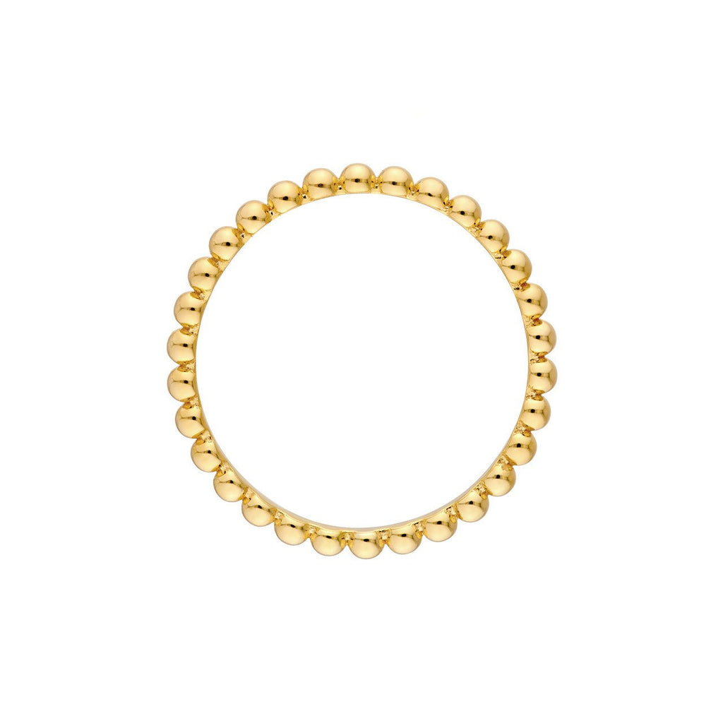 14K Gold Bead Stackable Ring