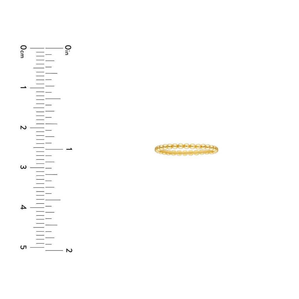 14K Gold Bead Stackable Ring