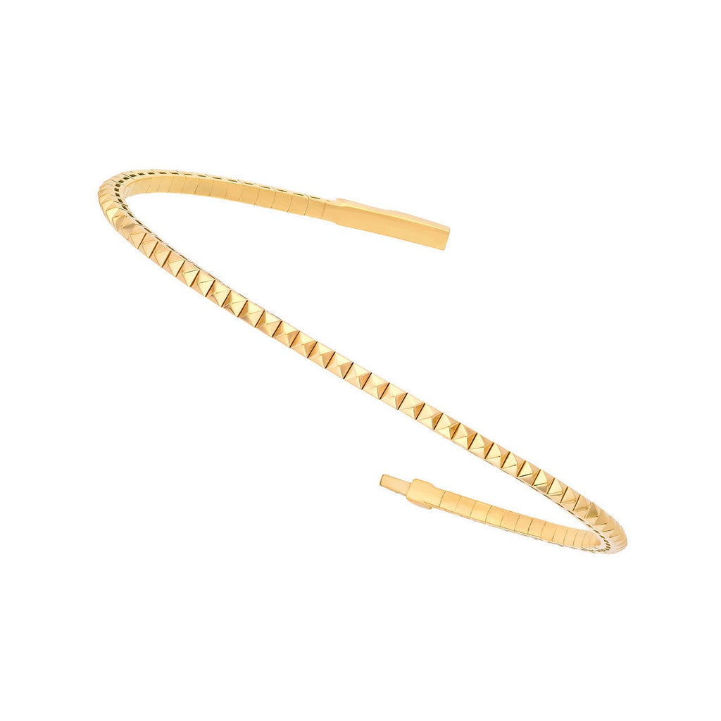 14K Gold Square Flex Bangle