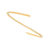 14K Gold Square Flex Bangle