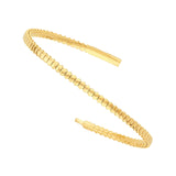 14K Gold Hexagonal Flexible Bangle