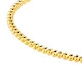 14K Gold Round Bead Flexible Bangle
