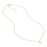14K Gold Puff Star Pendant Necklace