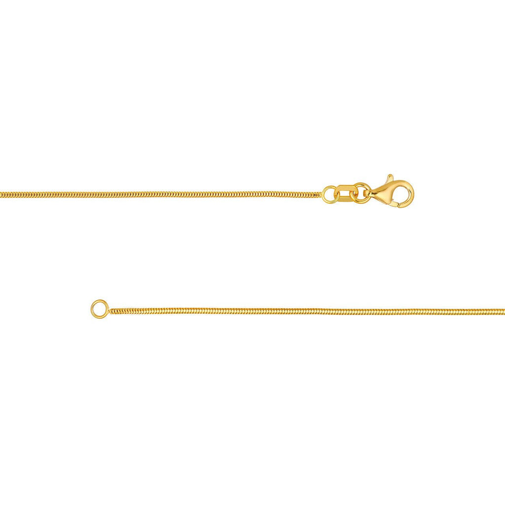 14K Gold Dangle Puff Heart Necklace