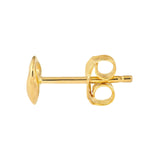14K Gold Puffy Mariner Stud Earrings