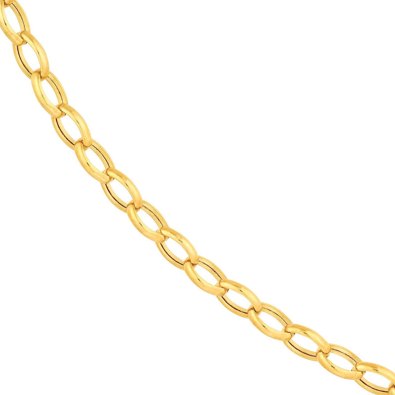 14K Gold 4.50MM Hollow Forzentina Chain Necklace