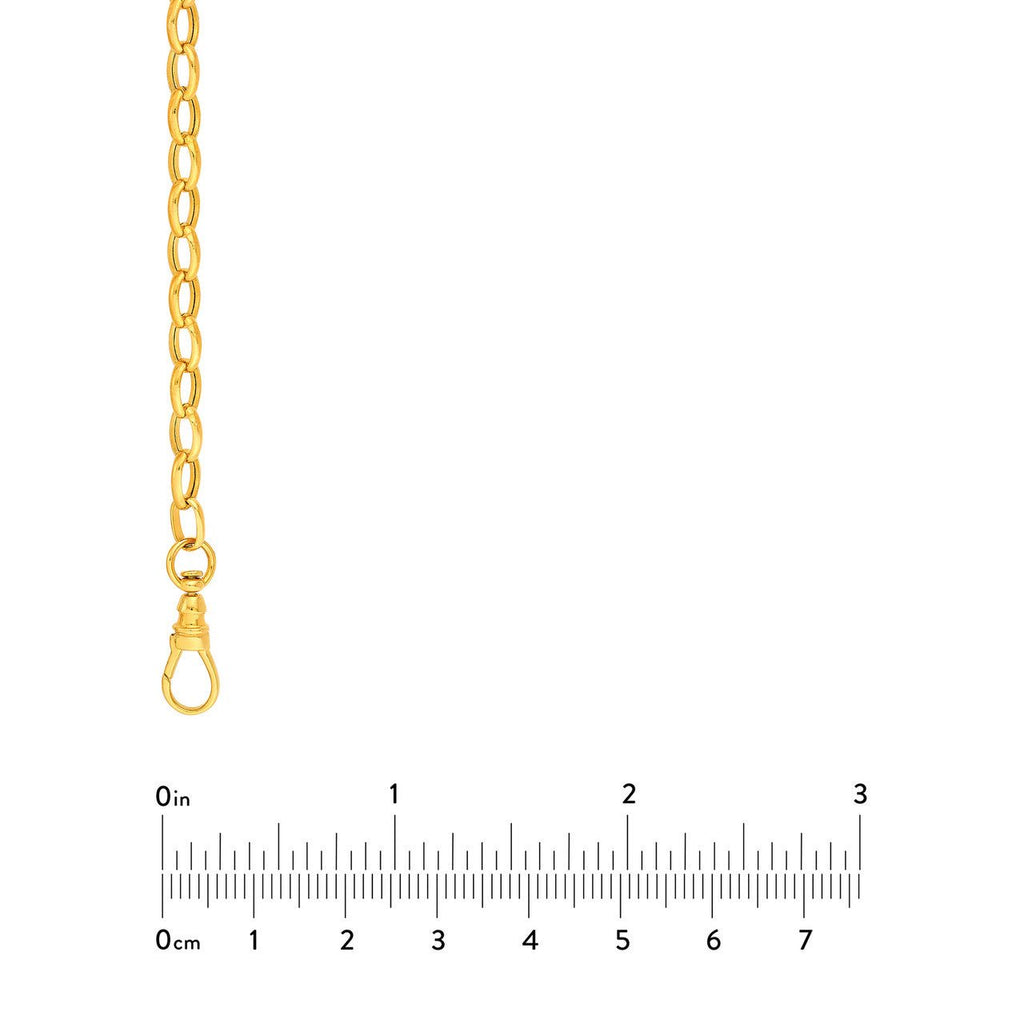 14K Gold 4.50MM Hollow Forzentina Chain Necklace