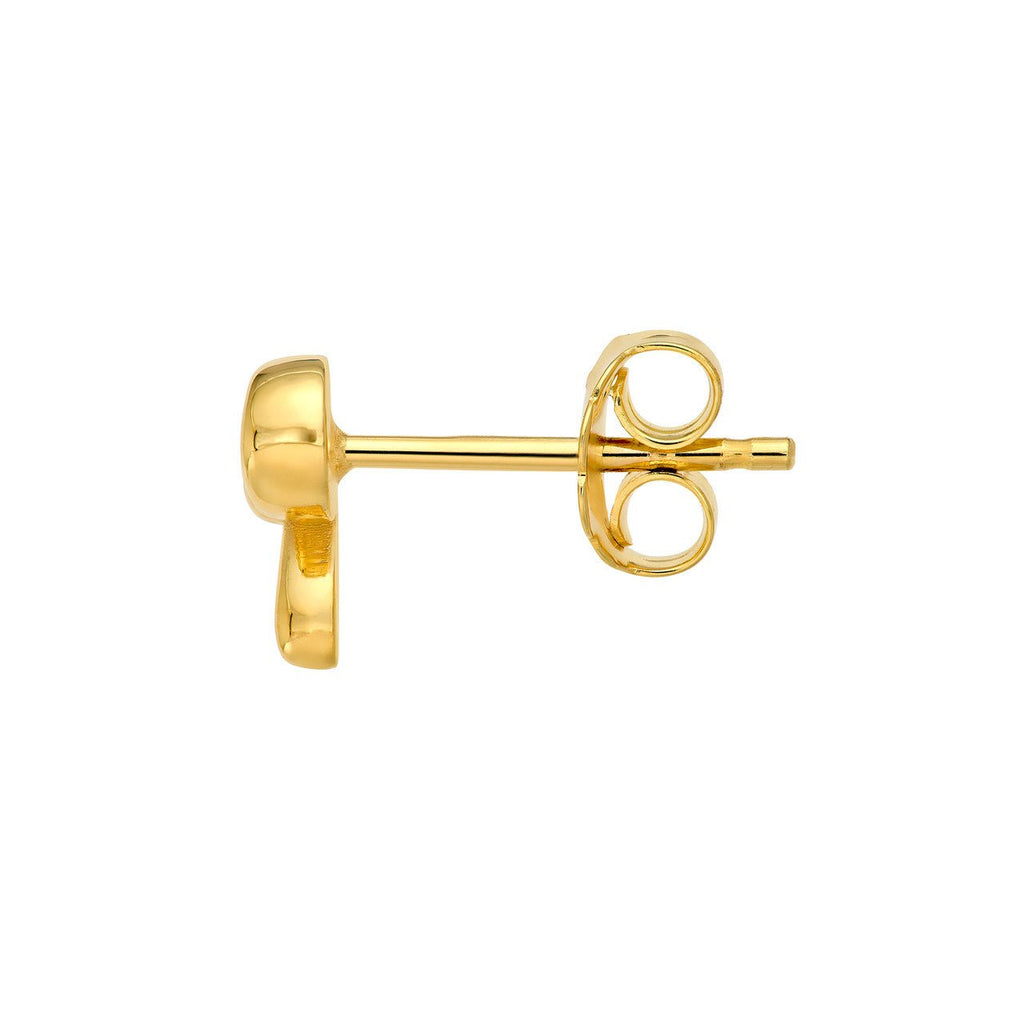 14K Gold Bowtie Stud Earrings