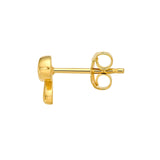 14K Gold Bowtie Stud Earrings