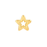 14K Gold Open Star Stud Earrings