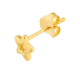 14K Gold Open Star Stud Earrings