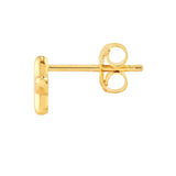 14K Gold Open Star Stud Earrings