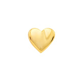 14K Gold 3D Folded Heart Stud Earrings