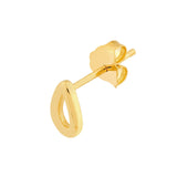 14K Gold Open Tear Drop Stud Earrings