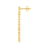 14K Gold Round Disc Dangle Earrings
