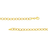 14K Gold Graduated Oval Link Necklace