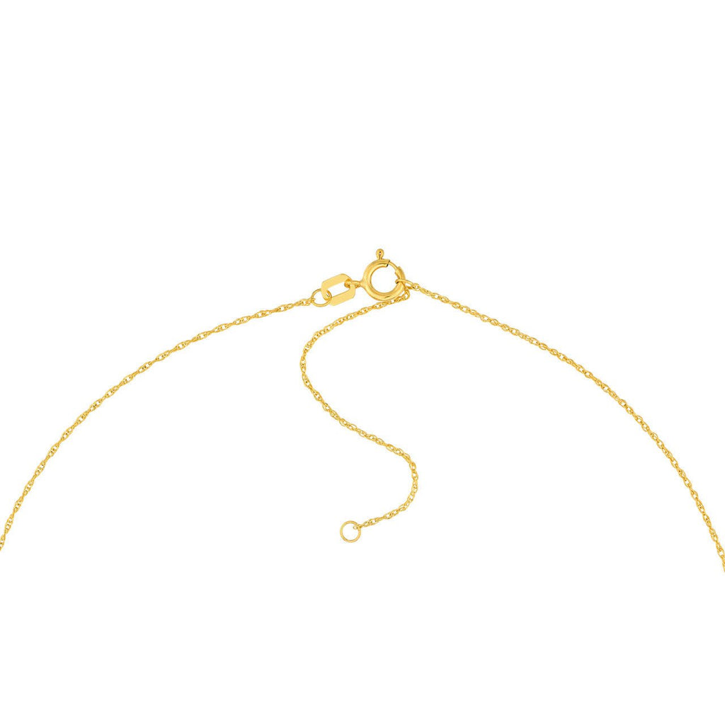 14K Gold Wavy Heart Pendant Necklace