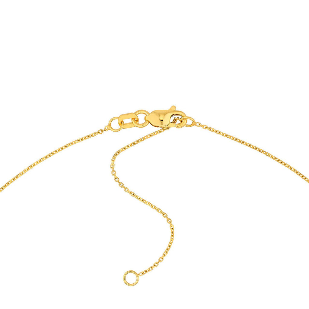 14K Gold Tri Heart Cable Necklace