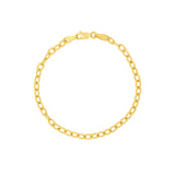 14K Gold Twisted Forzentina Chain Bracelet