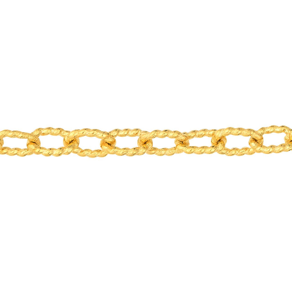14K Gold Twisted Forzentina Chain Bracelet