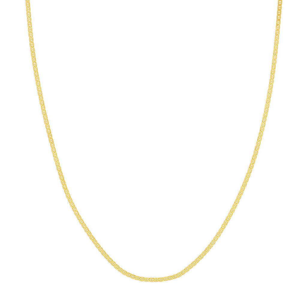 14K Gold 1.85MM Mariner Chain Necklace