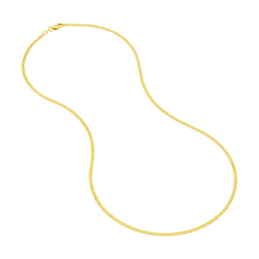 14K Gold 1.85MM Mariner Chain Necklace