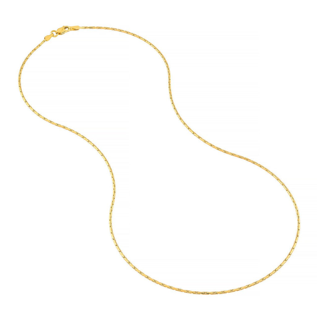 14K Gold 1.35MM Diamond Cut Forzentina Chain Necklace