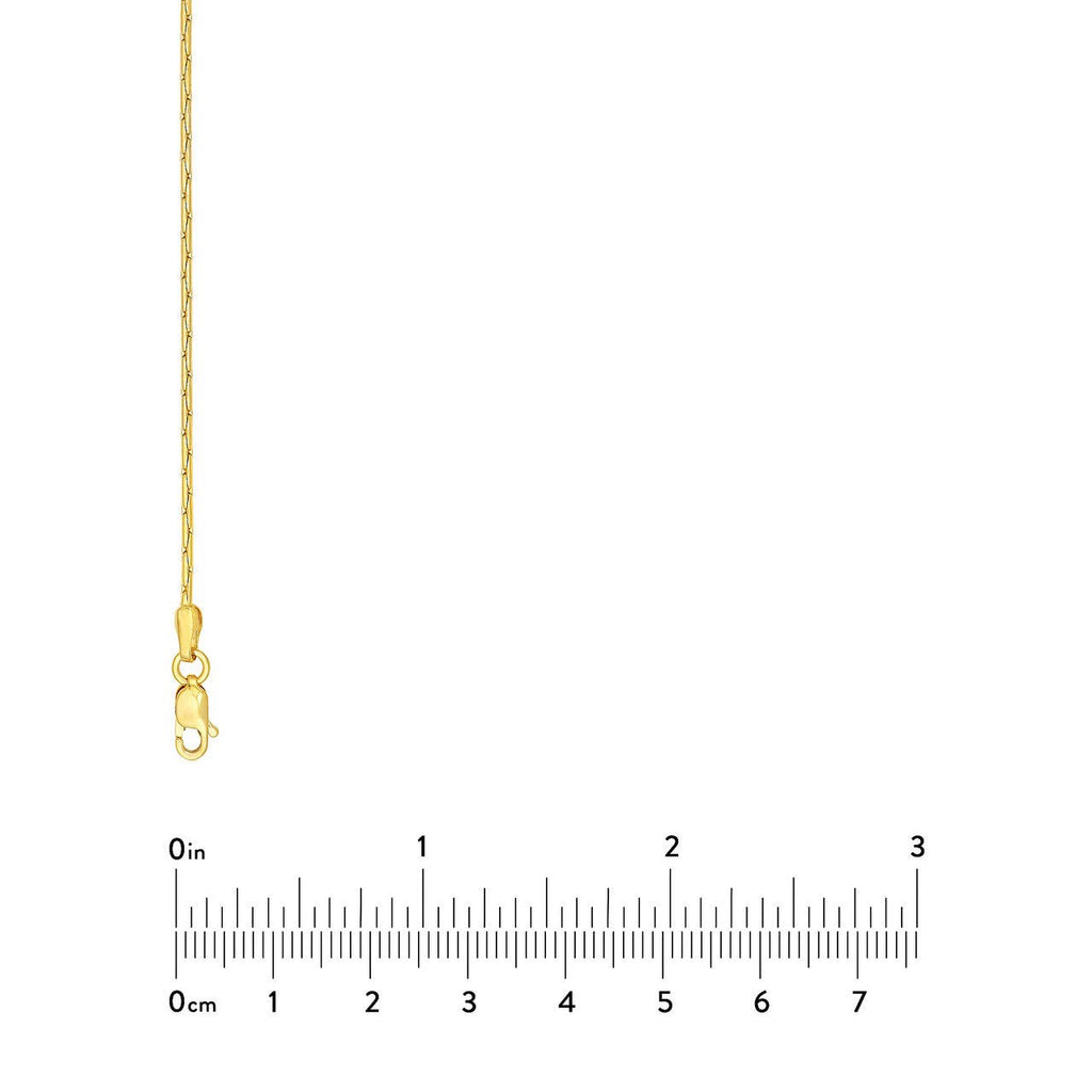 14K Gold 1.35MM Diamond Cut Forzentina Chain Necklace