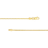 14K Gold 1.35MM Diamond Cut Forzentina Chain Bracelet
