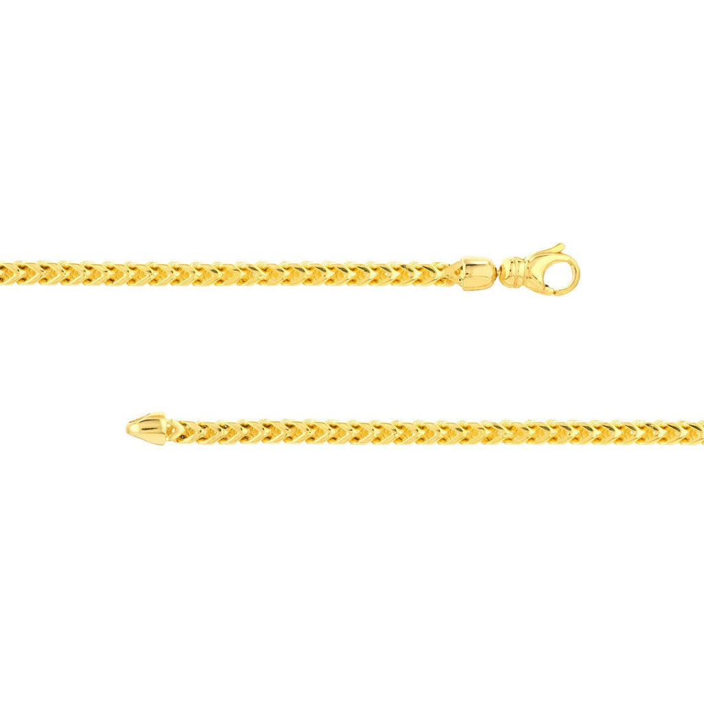 14K Yellow Gold 3MM Franco Chain