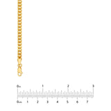 14K Gold 3.40MM Hollow Square Franco Chain Necklace