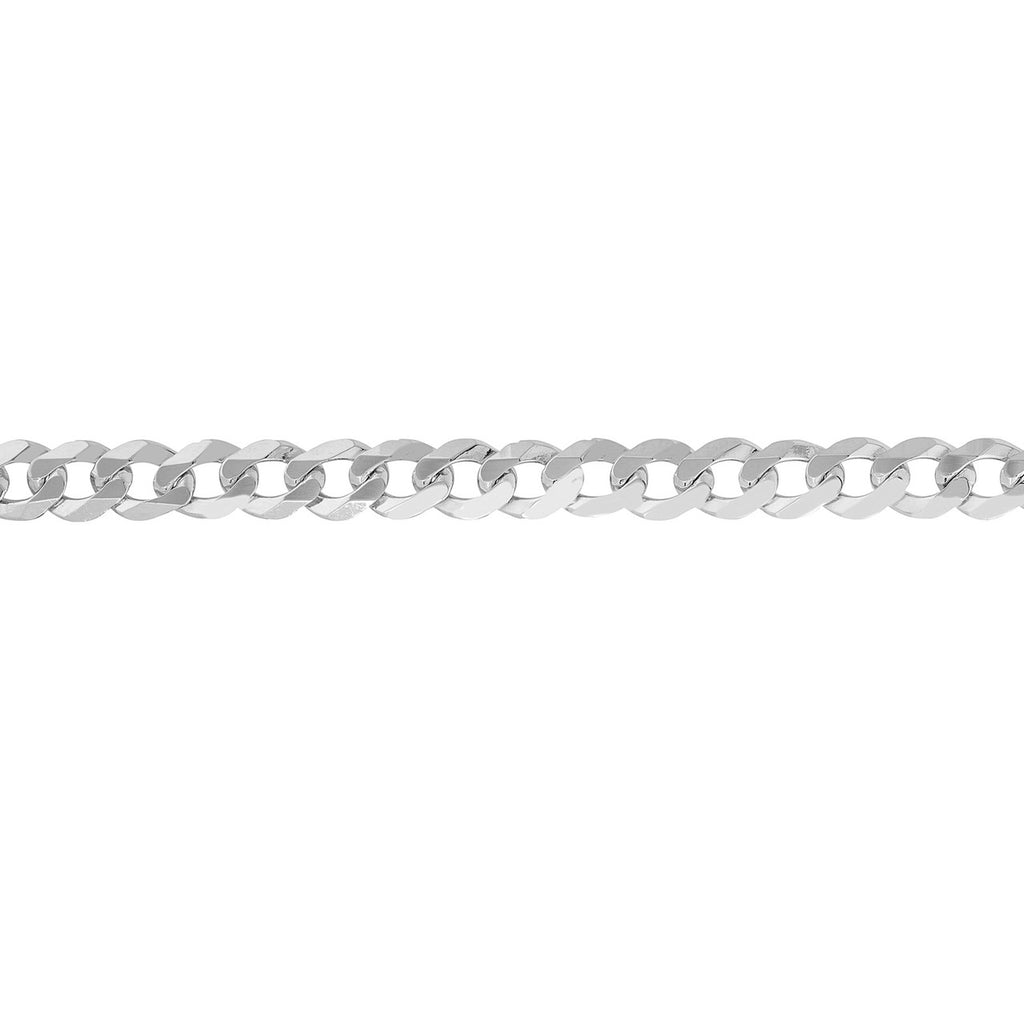 14K Gold 7MM Flat Open Cuban Chain Bracelet