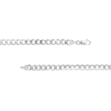 14K Gold 7MM Flat Open Cuban Chain Bracelet