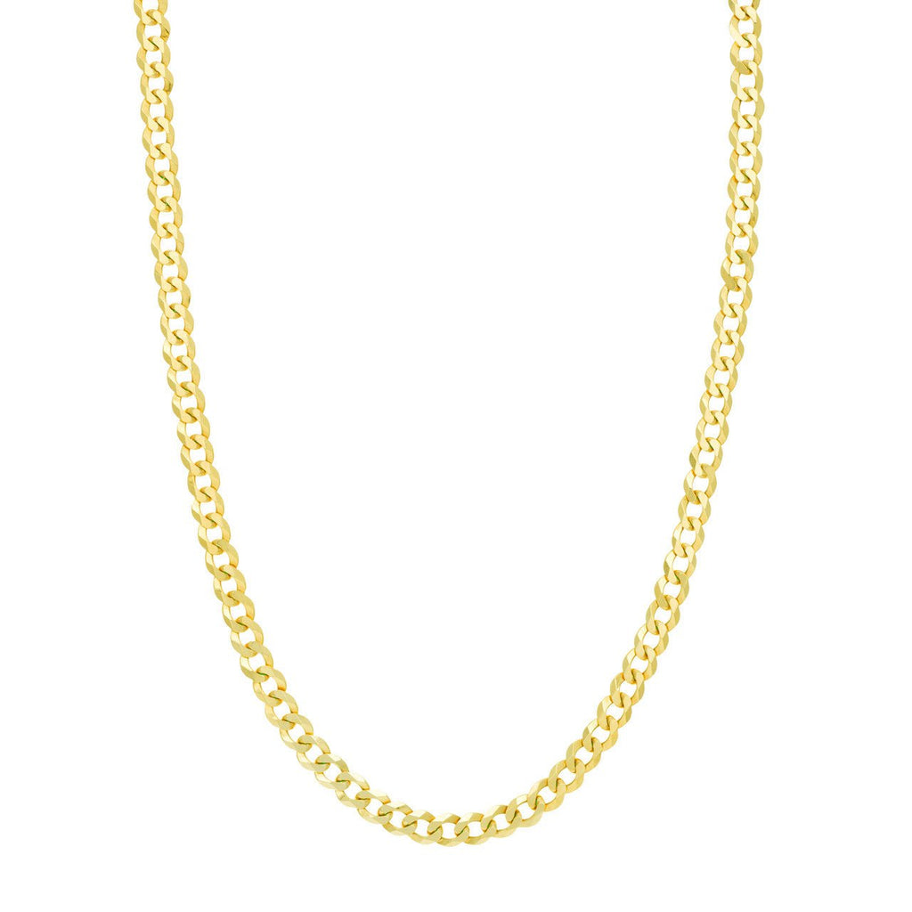 14K Gold 7MM Flat Open Cuban Chain