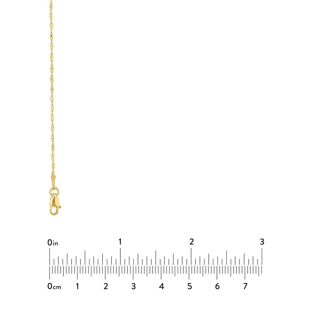 14K Two Tone Gold 1.35MM Dorica Chain Necklace