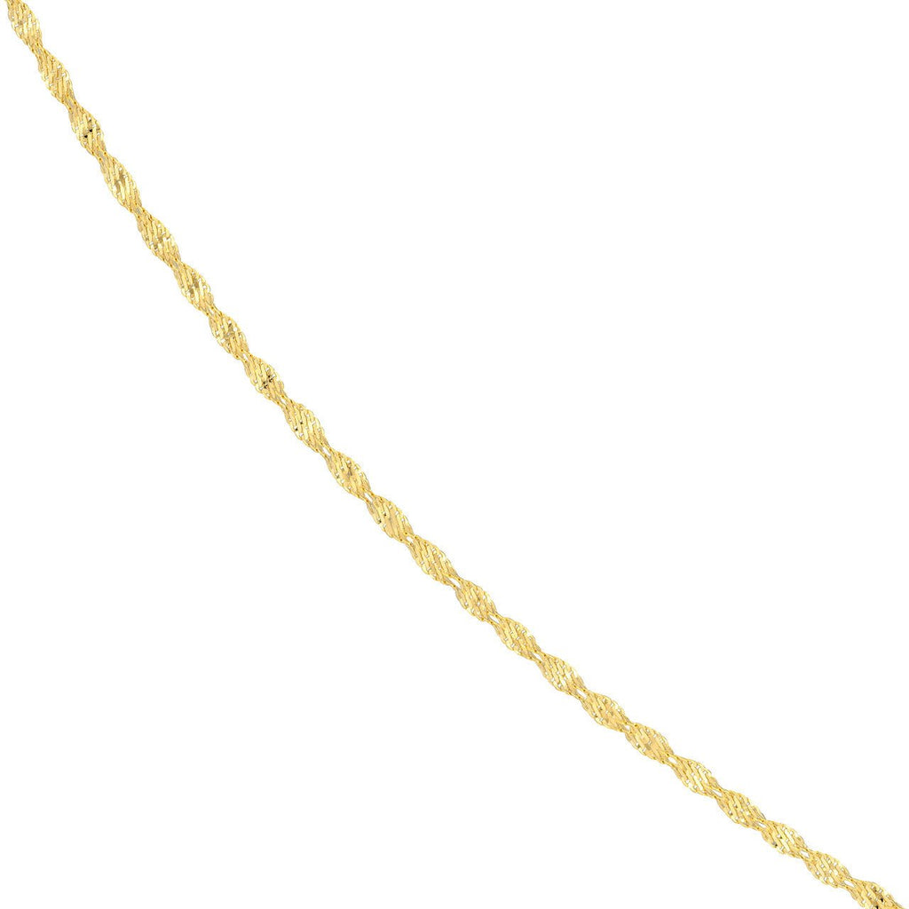 14K Two Tone Gold 1.35MM Dorica Chain Necklace